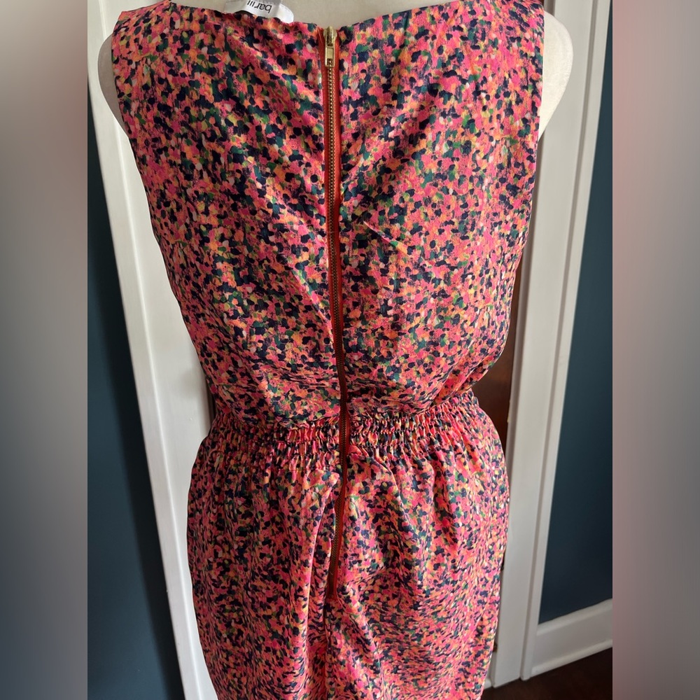 Pink Multi Colored Patterned Shift Dress - image 2